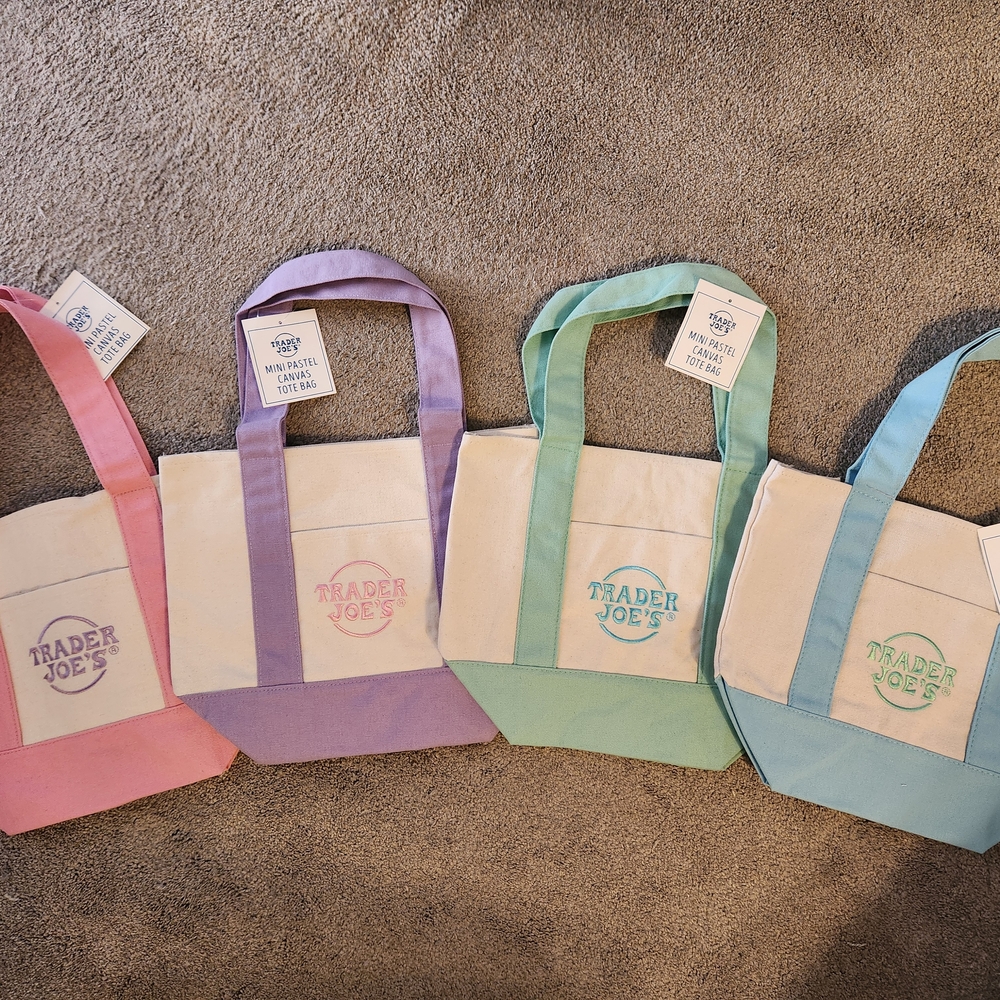 Trader Joe's Mini Totes: Pastel Collection